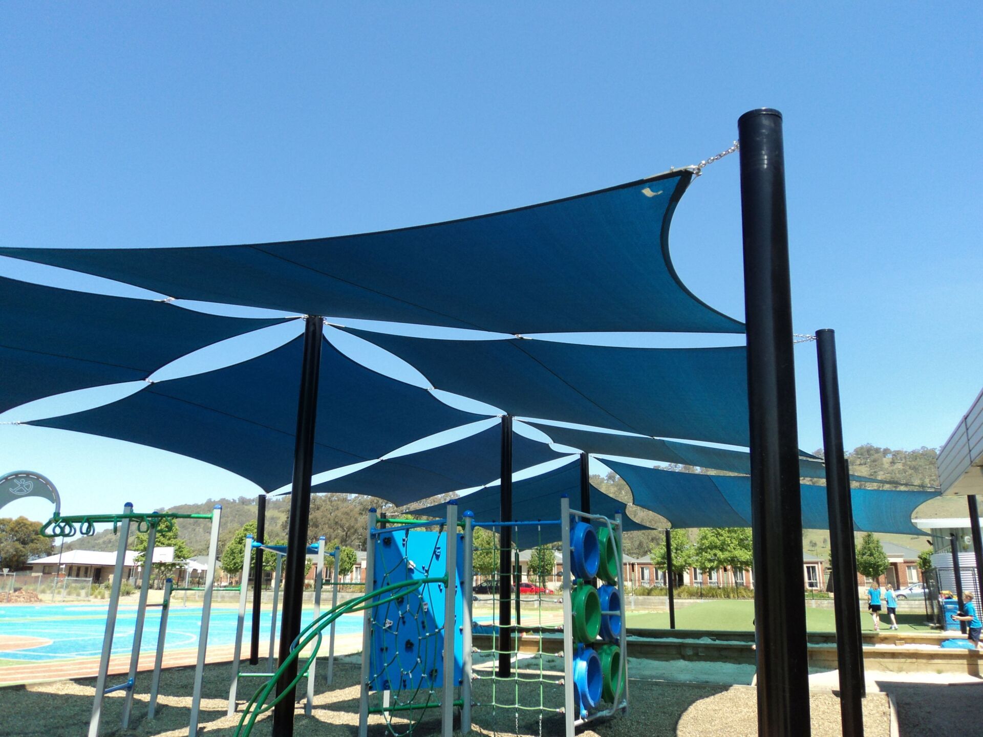 Dark Blue Shade Sails — Shade Sails in Albury, NSW