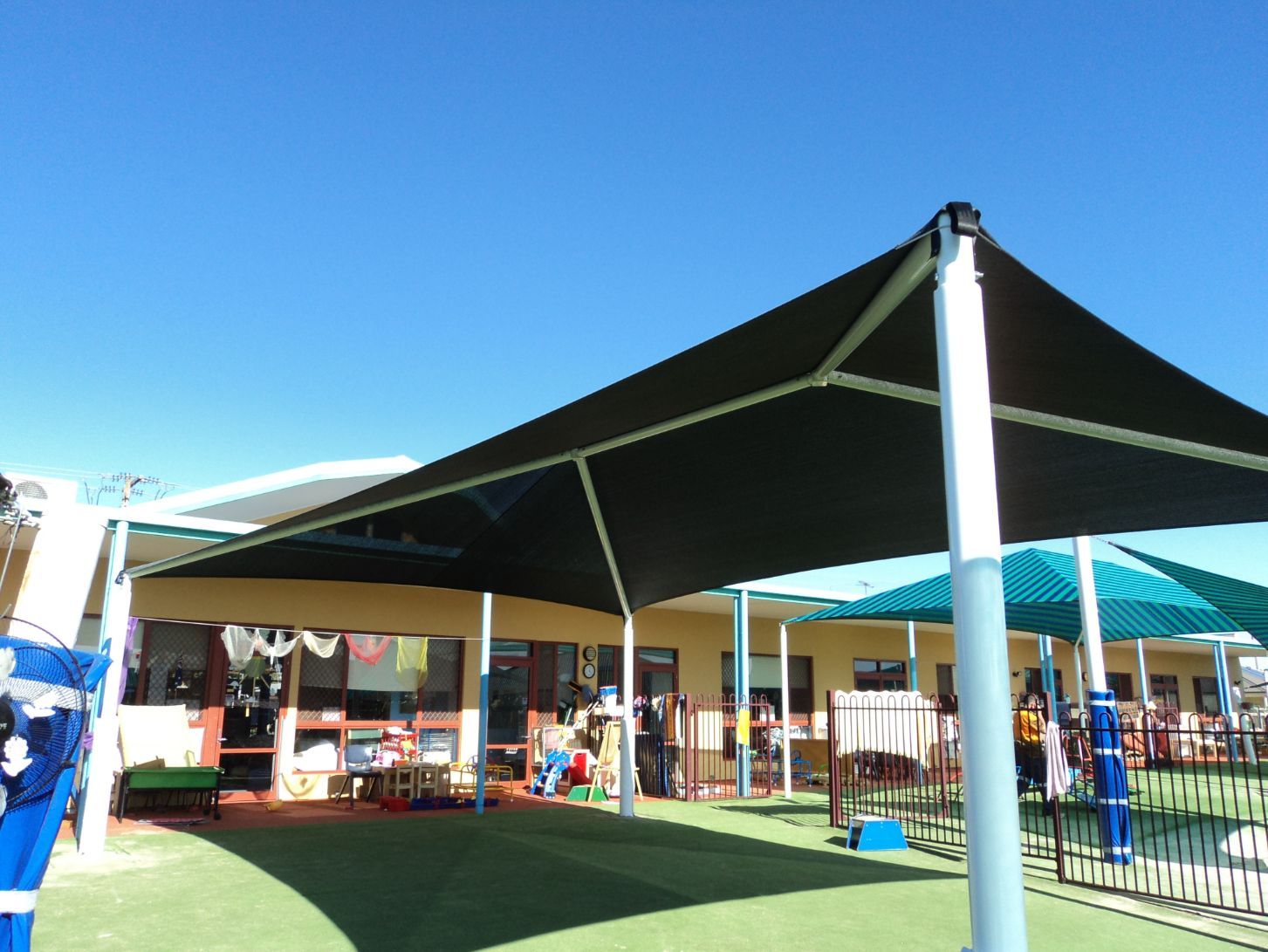 Hip Roof Shade Structures — Custom Blinds in Wodonga, NSW