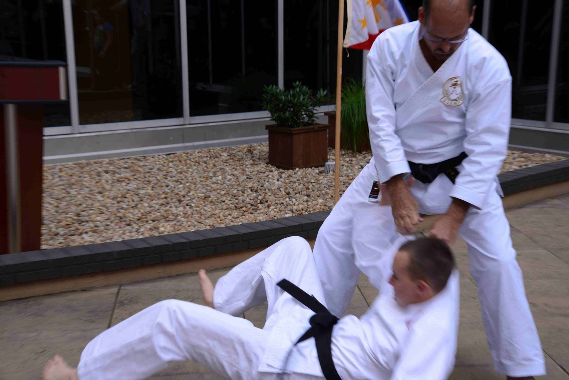 Sensei doing Jiu Jitsu