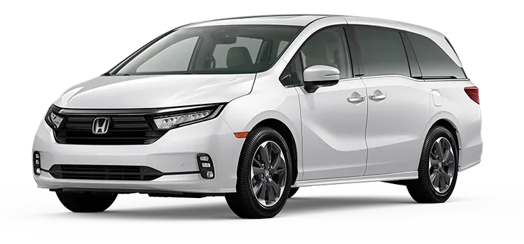 White Honda Odyssey minivan.