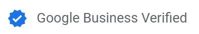 Google Business Verified badge with a blue checkmark.