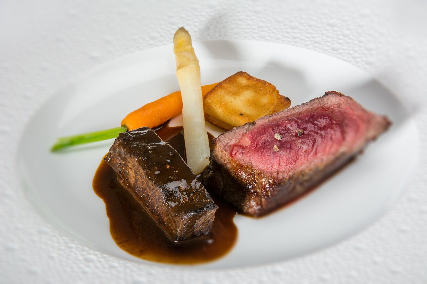 plat - faux filet paleron Maine Anjou et croquant