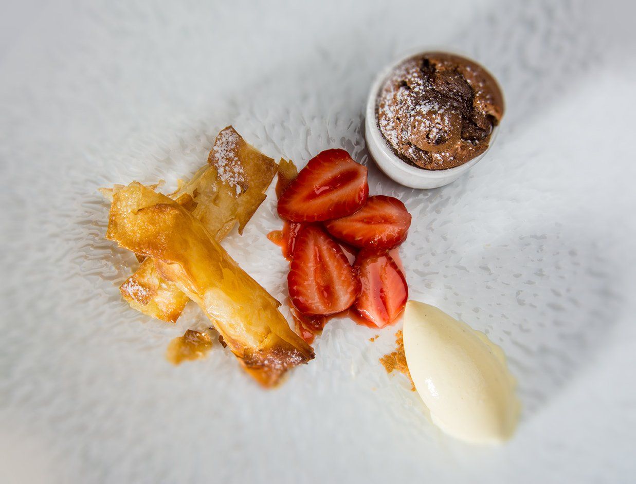 Dessert - Ananas, fraise et miel