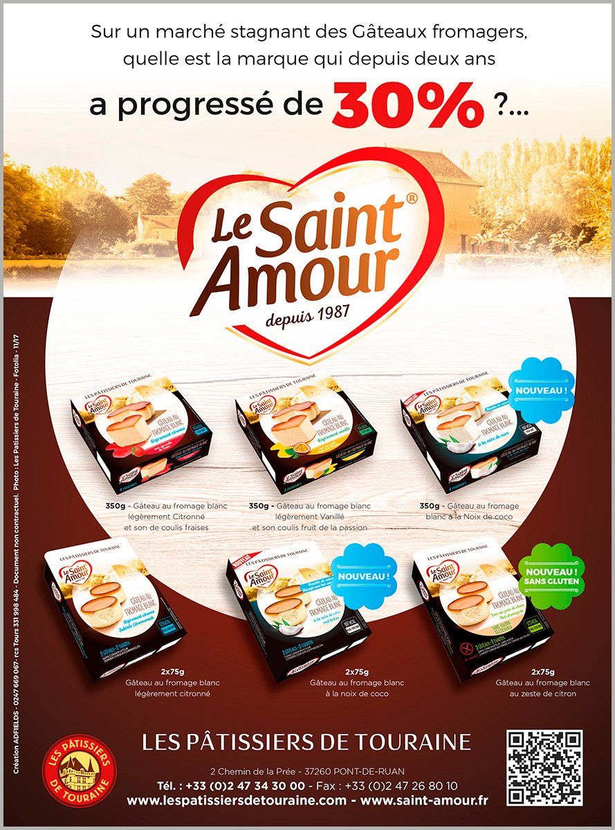 Annonce presse LSA Les Pâtissiers de Touraine  gâteaux Saint Amour