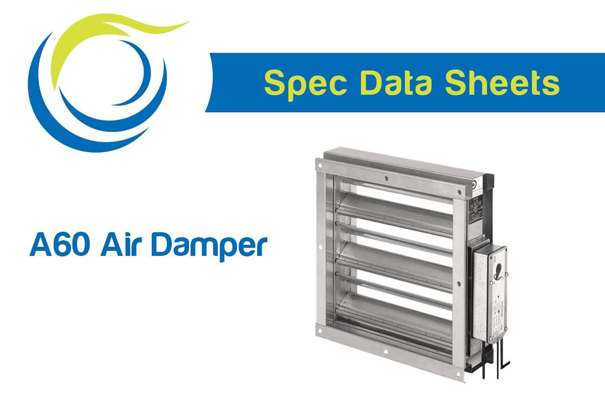 Spec data for A60 stainless steel air dampers