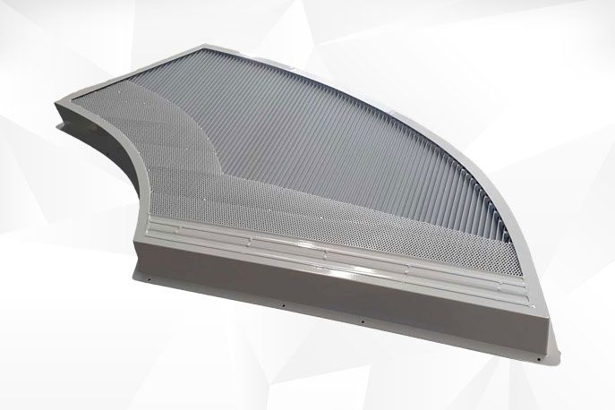 Uniquely curved grille designed for the Matuku built by Lloyd Stevenson Boat Builders.