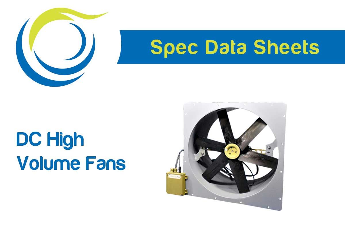 Spec data for DC High Volume Fans