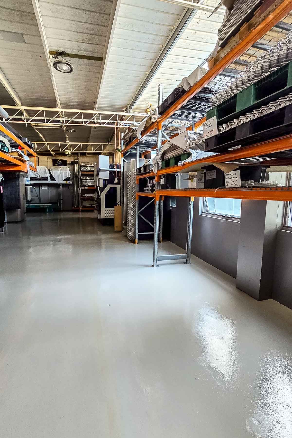 Marine Air Flow factory being repainted on an annual basis.