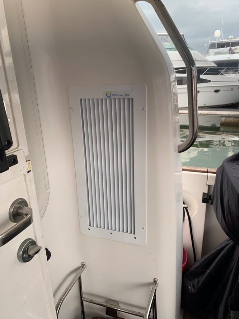 The intake grille installed on the Opal Lady