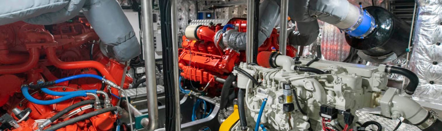 Our air damper visible on the top right of this engine room pic.