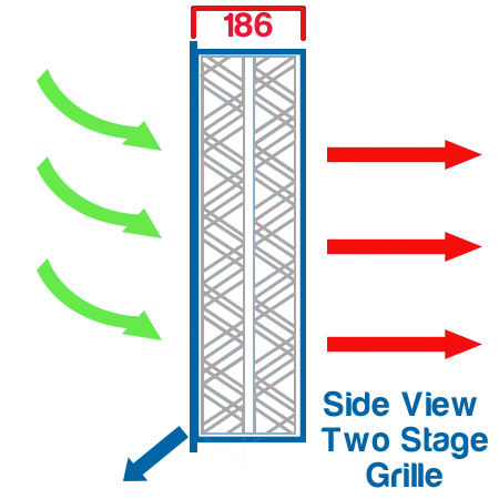 Two stage grille inner view