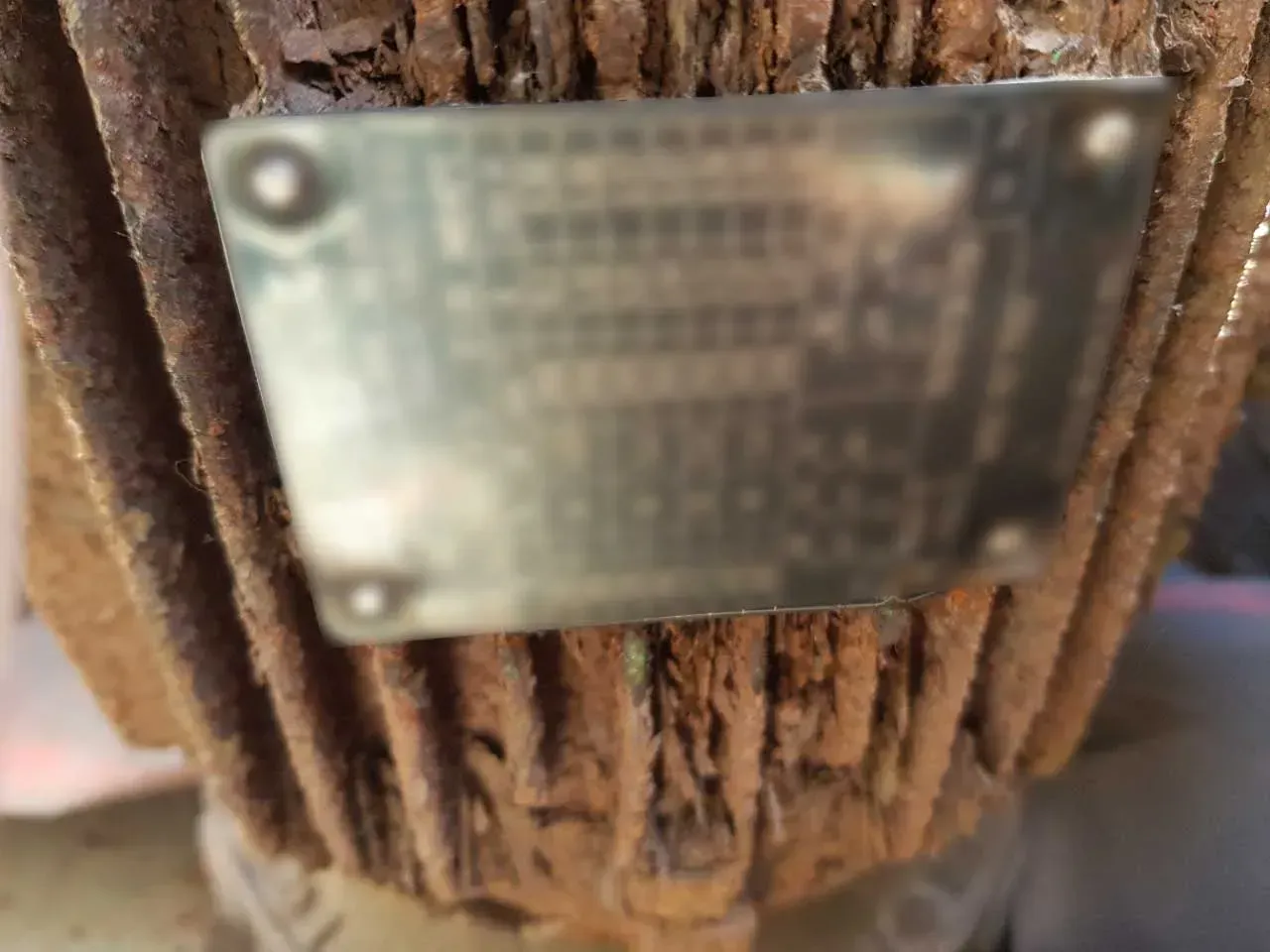 Corrosion on a fan housing due to not having mist elimination grilles installed.