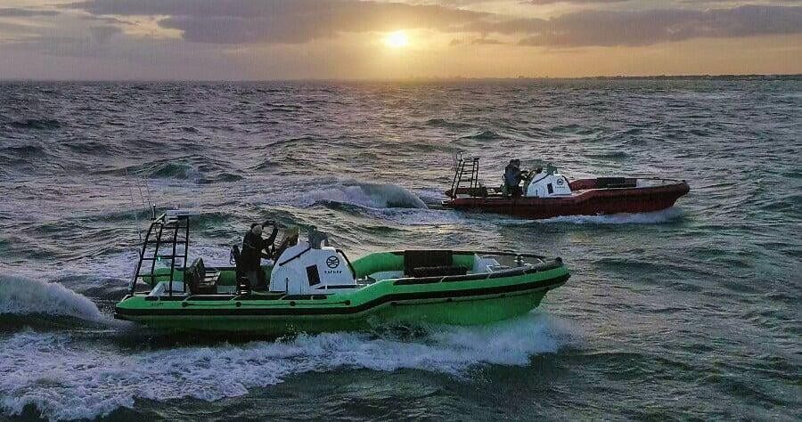 Rafnar's red and green support ships with MAFI engine room ventilation equipment