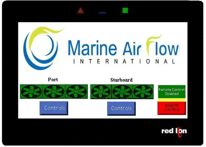 Digital Red Lion Air-On-Demand fan speed controller screen