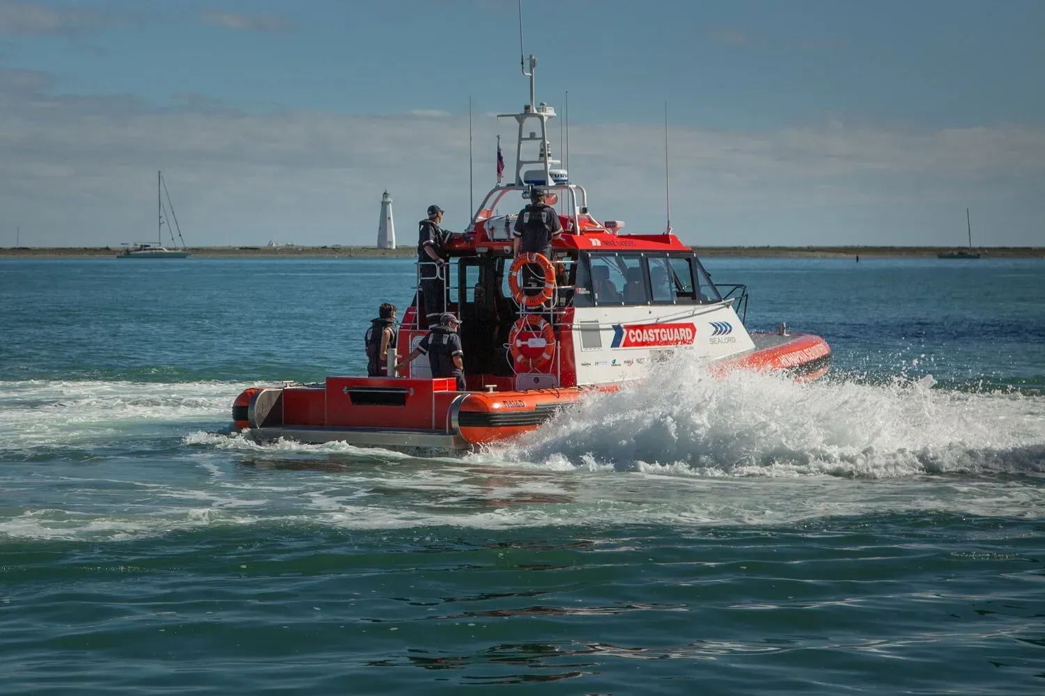 New Zealand Coastguard vessel on sea trials