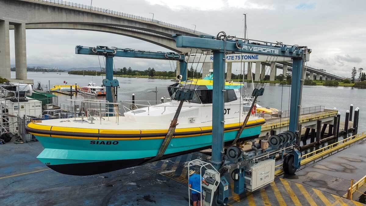 The Siabo - A New Pilot Boat headed to Papua New Guinea with MAFI Engine Room Ventilation Equipment being launched