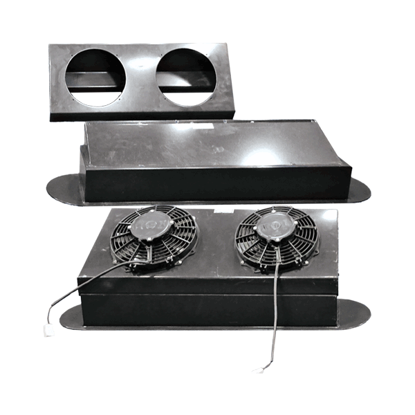 Combination air intake and fan system for small boats