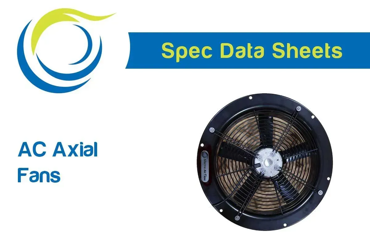 Spec data for AC Axial Fans
