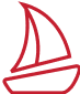 Red sailboat icon.