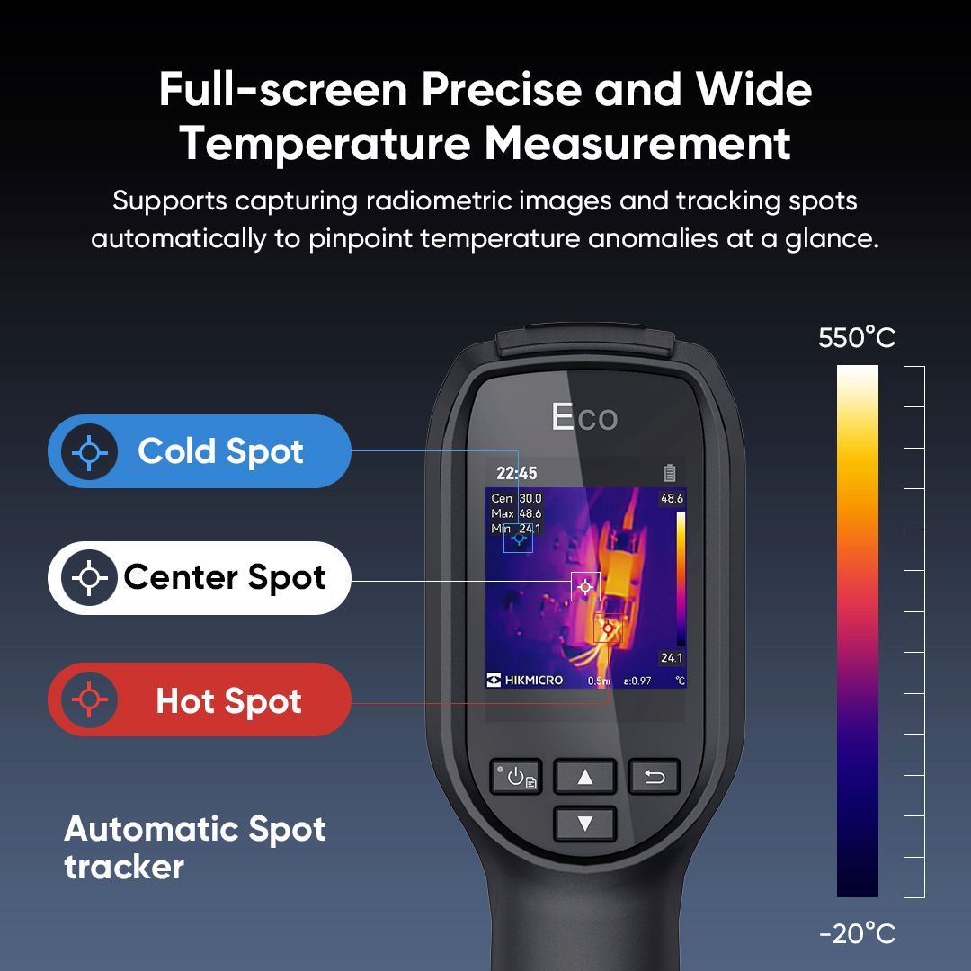 Visor de temperatura mínima, máxima y centro