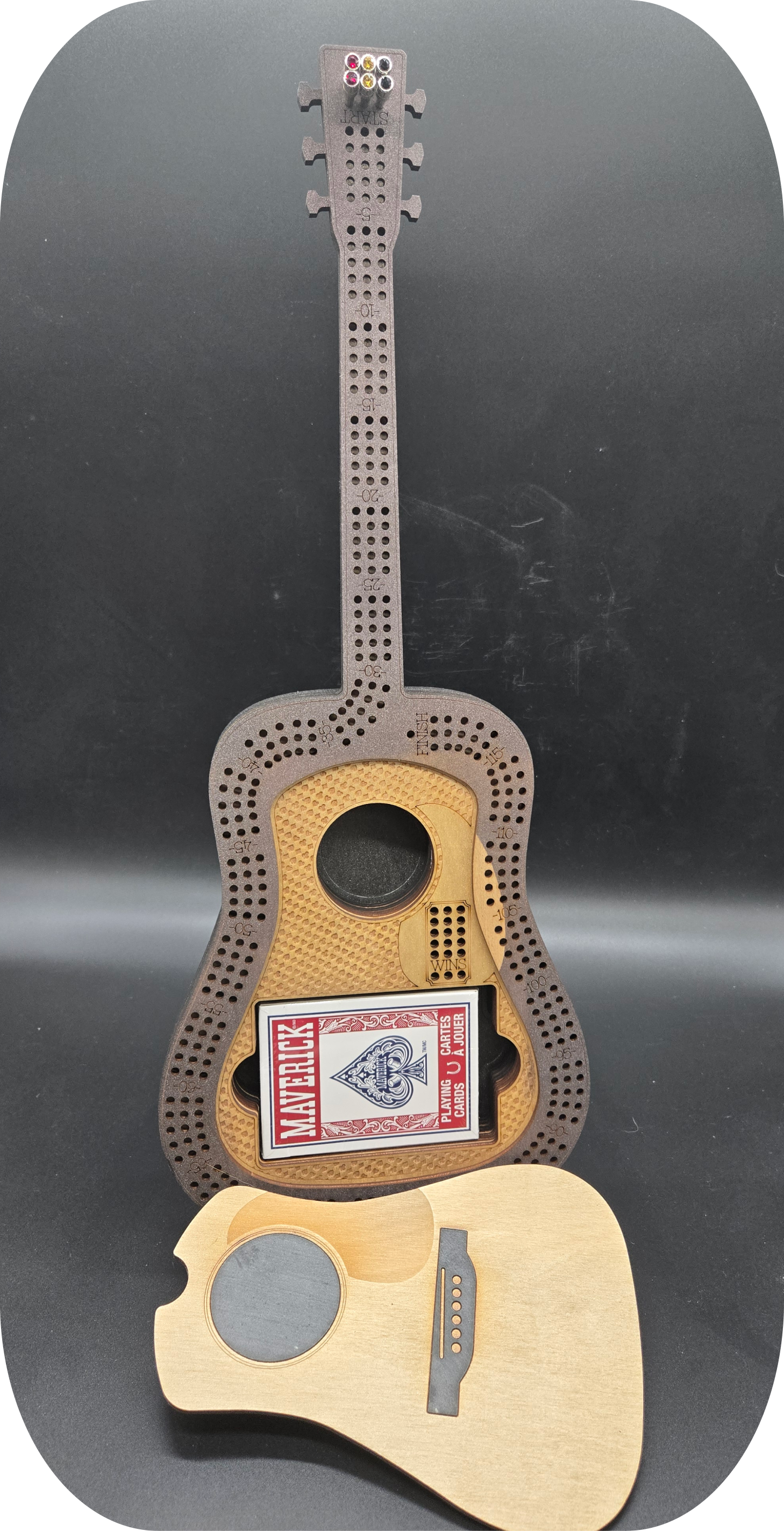 Guitar Cribbage Board
