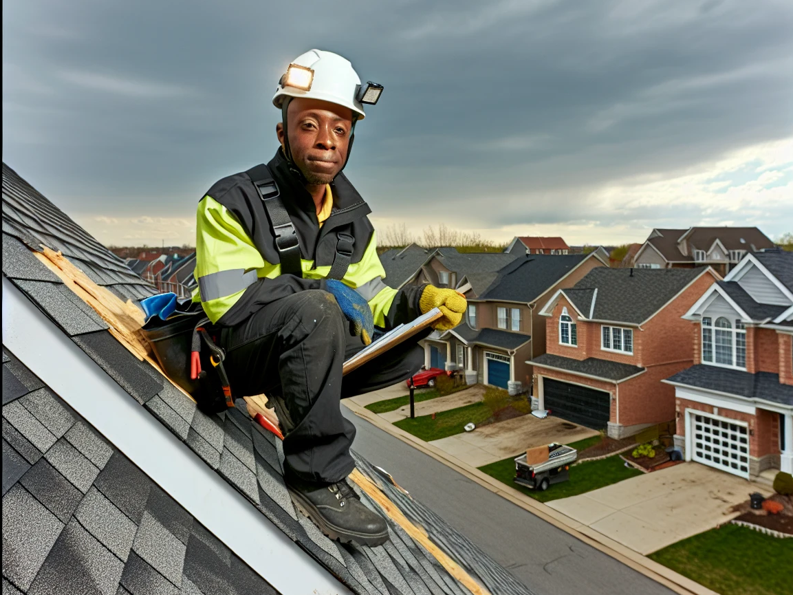 A professional roofer conducting a thorough inspection after a major storm in the Tri-Cities, Tennessee area.