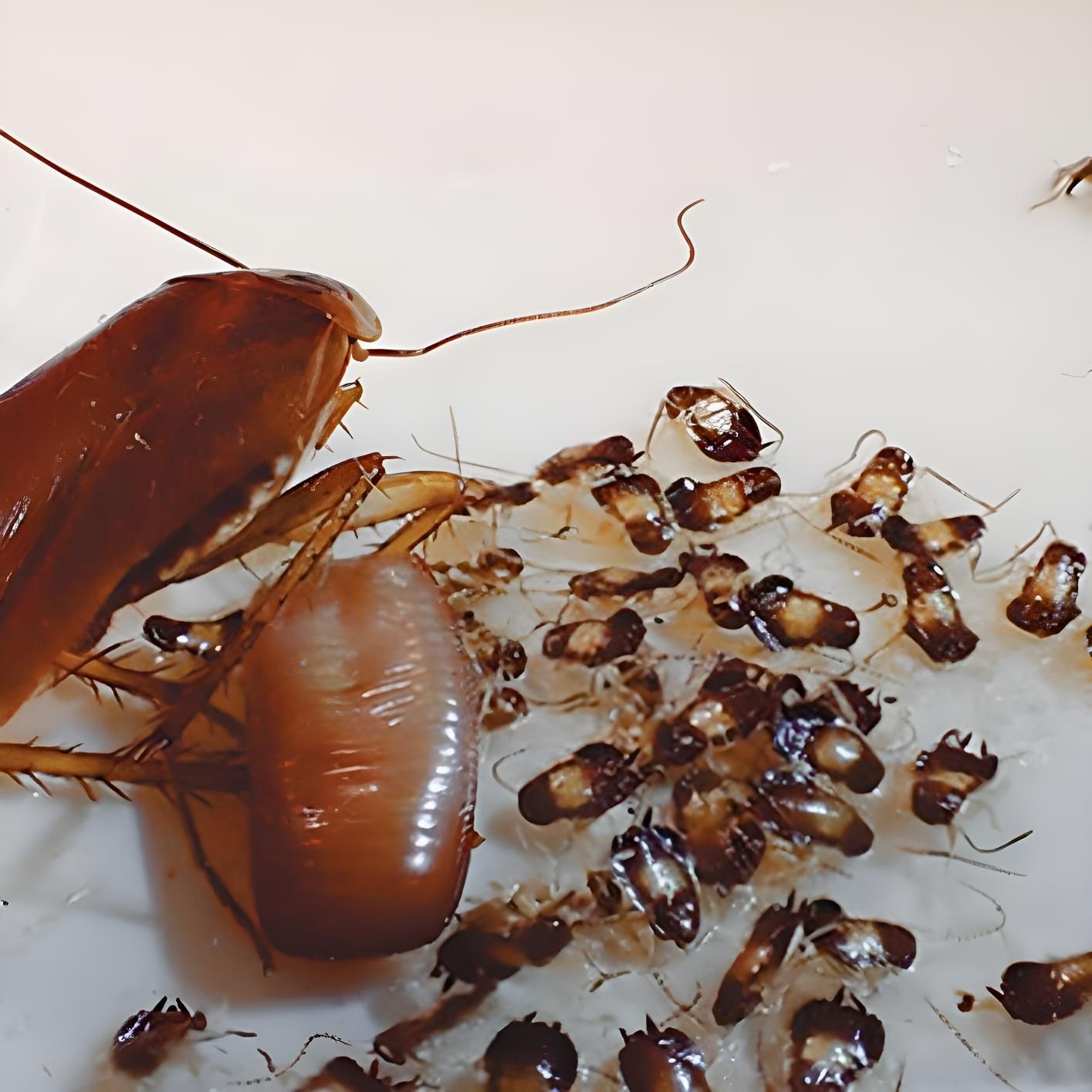 Cockroach Laying on Top of a Pile of Cockroaches — Shark Pest Control in Noosa, QLD