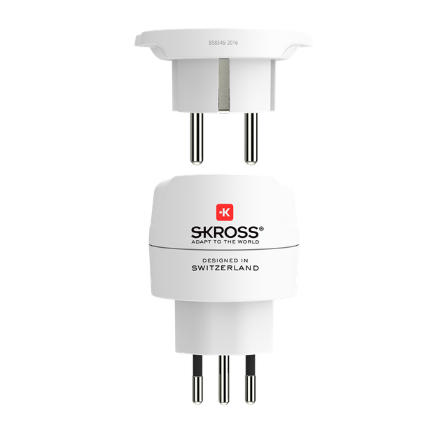 Travel adapter for Switzerland, Italy, Brazil & Europe