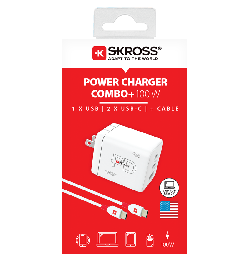 Skross USB Charger. Power Charger 100W GaN US Packaging