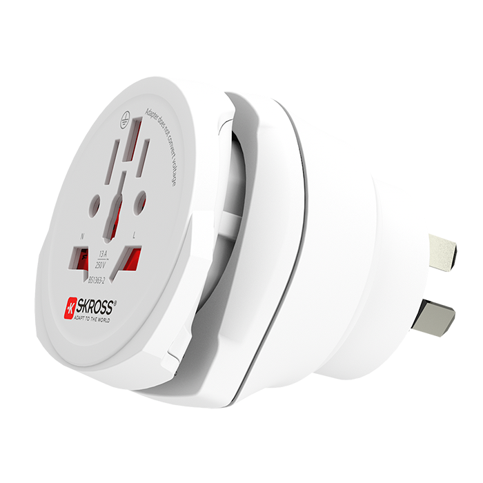 Skross 3-Pole Combo World to Australia/China Travel Adapter