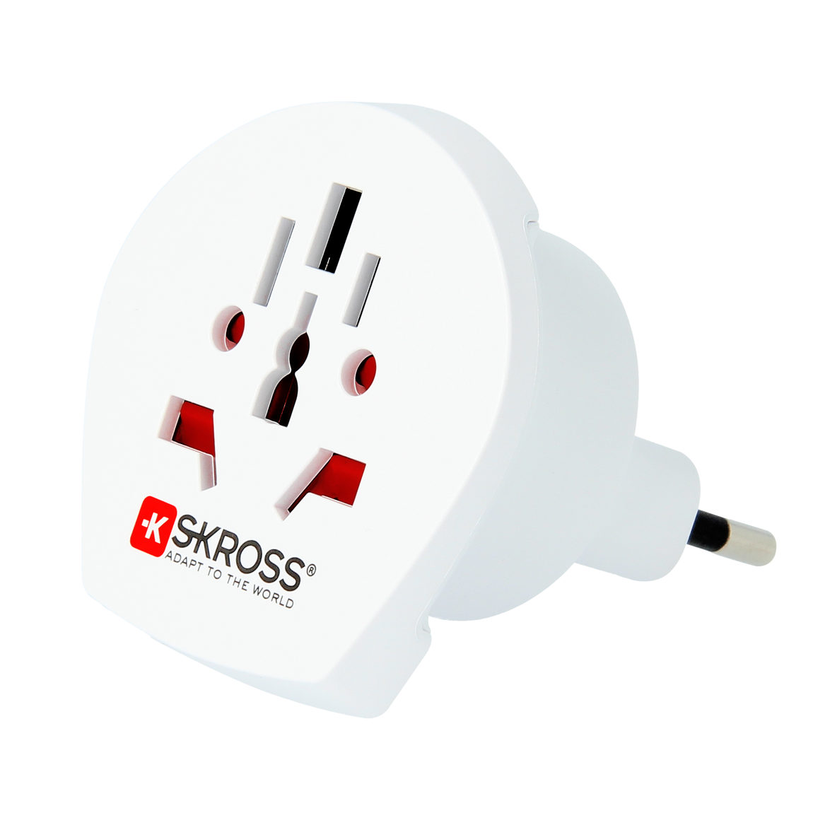 Skross World to Italy Travel Adapter side on