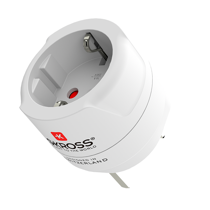 Skross 3-Pole Europe to UK Travel Adapter