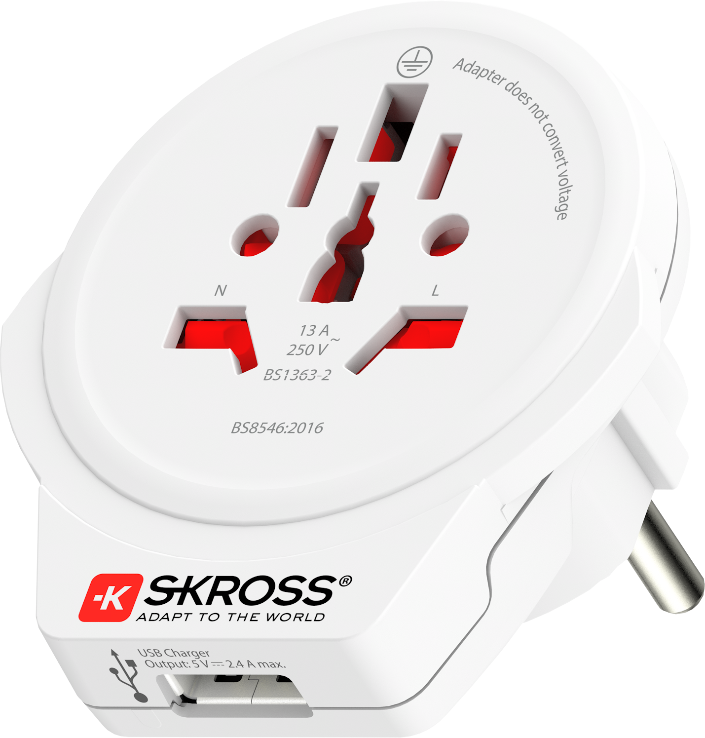 Skross PRO World & USB Travel Adapter head