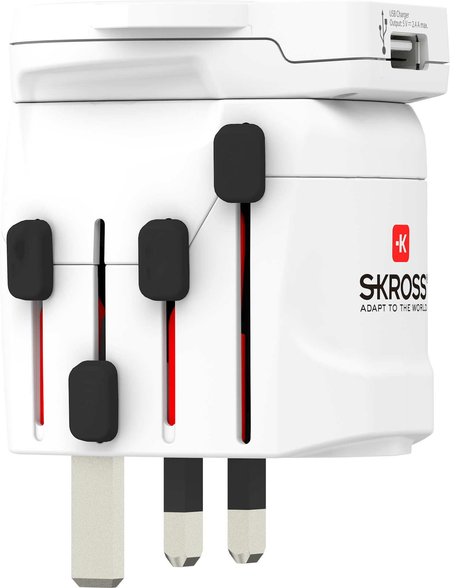 Skross 3-Pole PRO - World & USB Travel Adapter