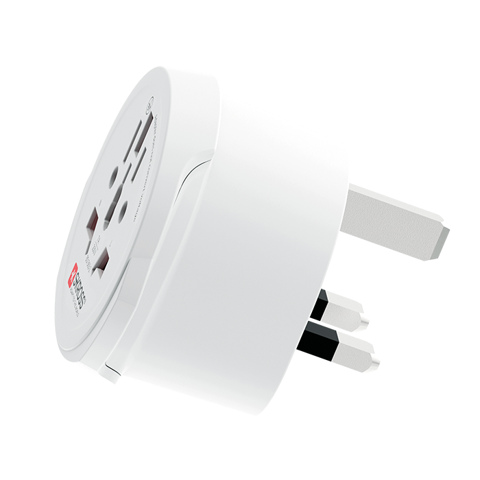 Skross 3-Pole World to UK Travel Adapter Packaging