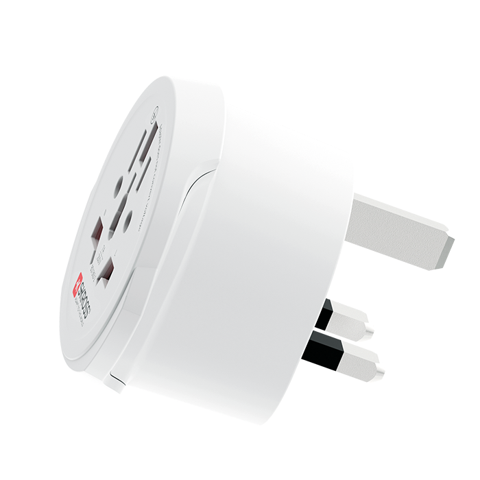 Skross 3-Pole World to UK Travel Adapter