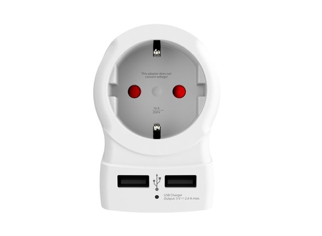 Adaptador Universal 2,5A 625W/250V - Padrão: Euro, USA/Japan,  Australia/China, UK - SKROSS - Polar Componentes Brasil