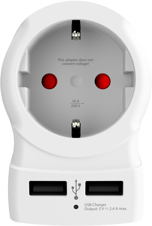 SKROSS cestovní adaptér Europe USB C20PD pro cizince v ČR, USB-C 20W