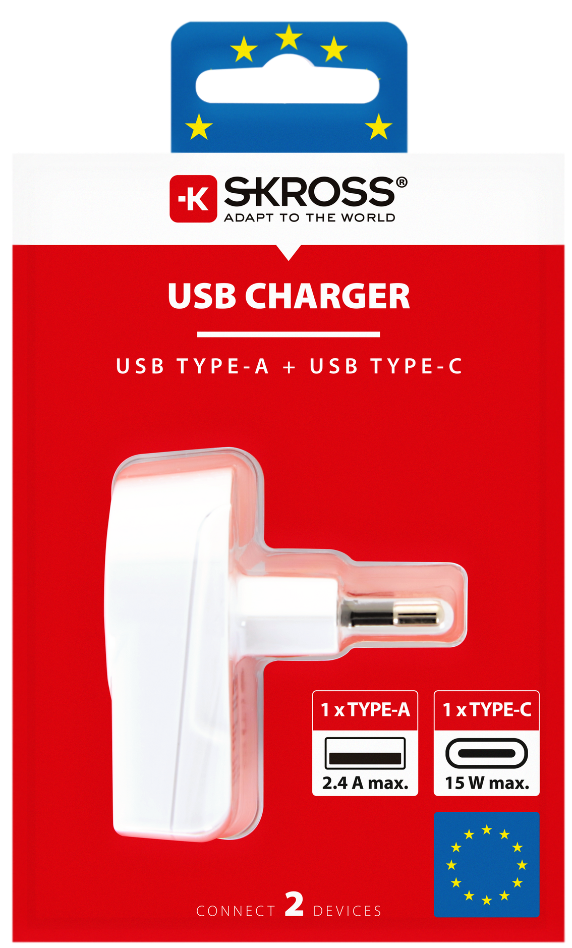 Skross USB Charger. Euro USB Charger (AC) Packaging