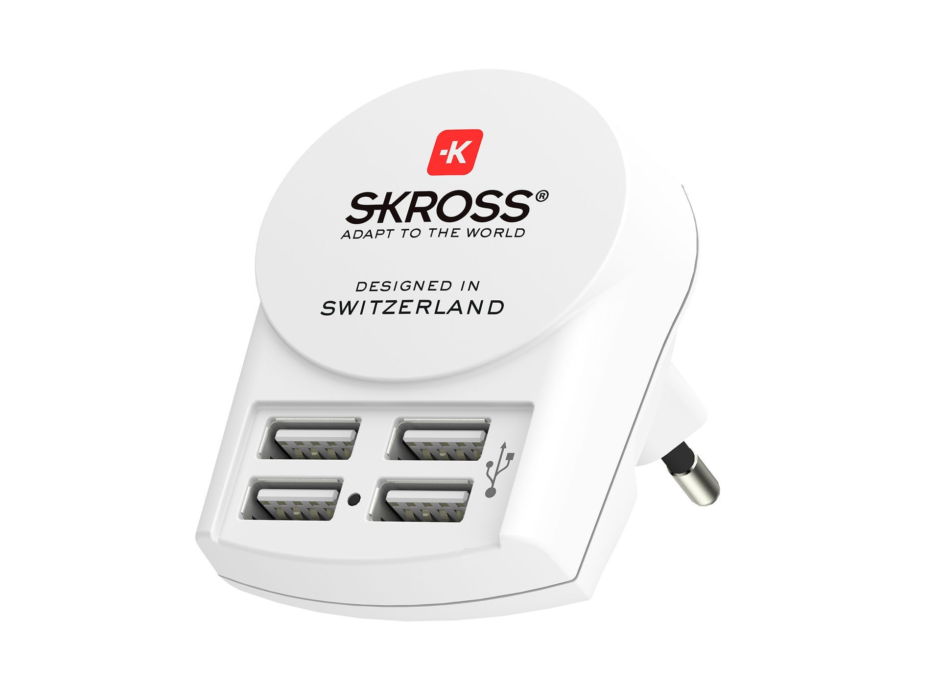 Skross Europe USB Charger with 4 x USB angled
