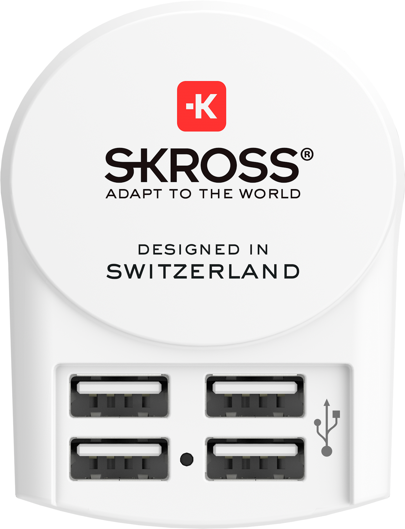 Skross USB Charger. Euro USB Charger (4xA) Front
