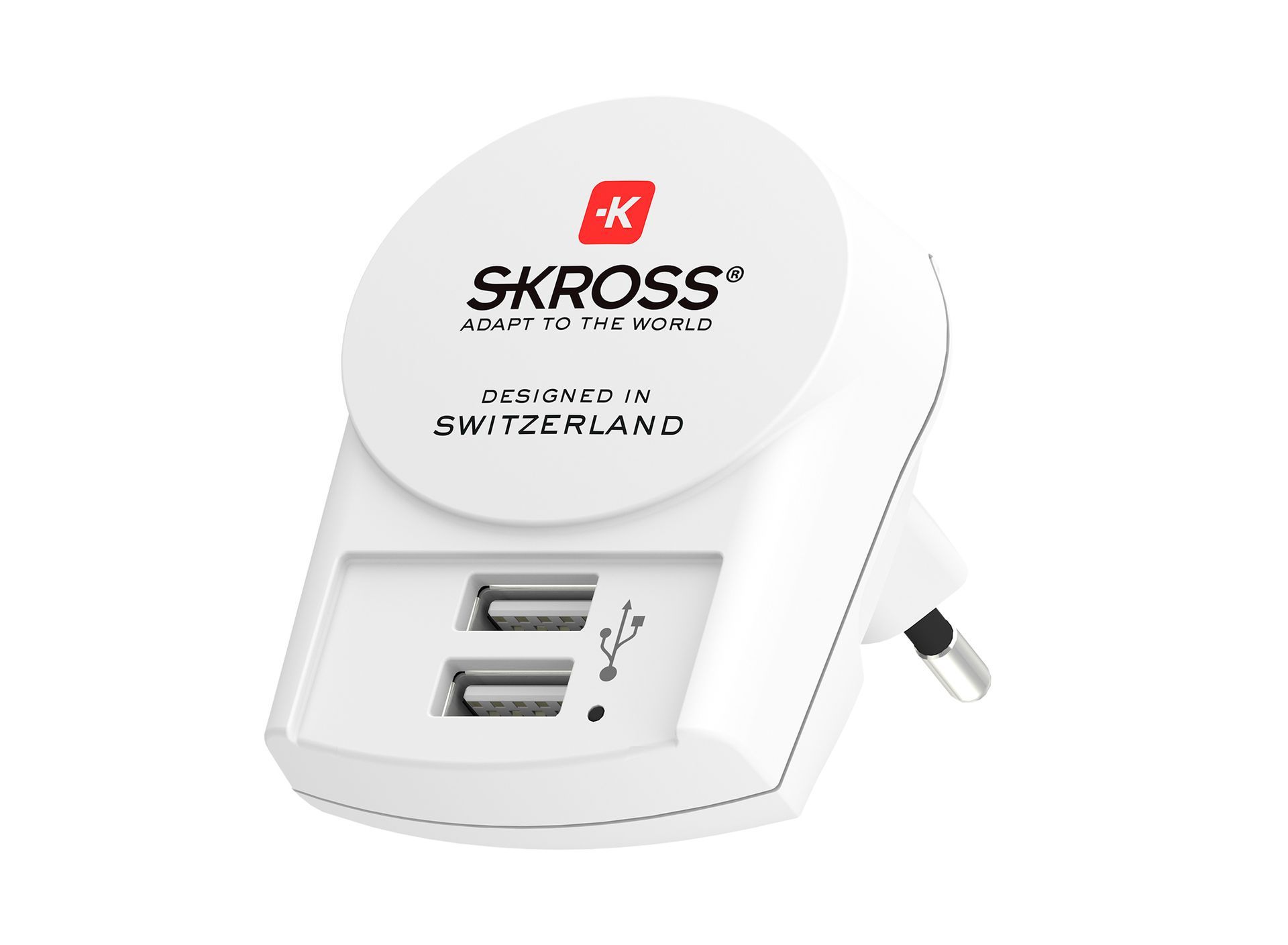 Skross Europe USB Charger with 2 x USB angled