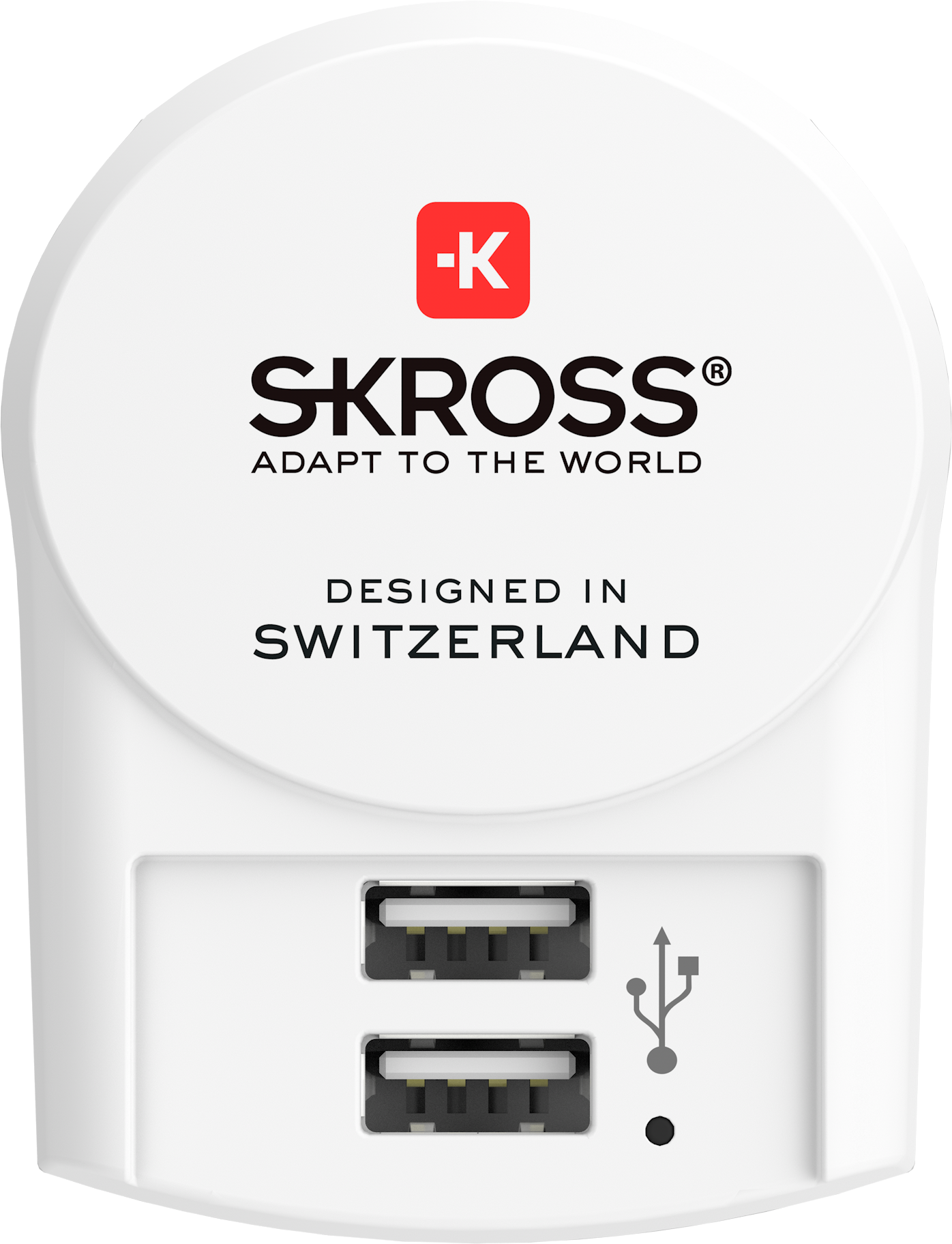 Skross USB Charger. Euro USB Charger (2xA) Front