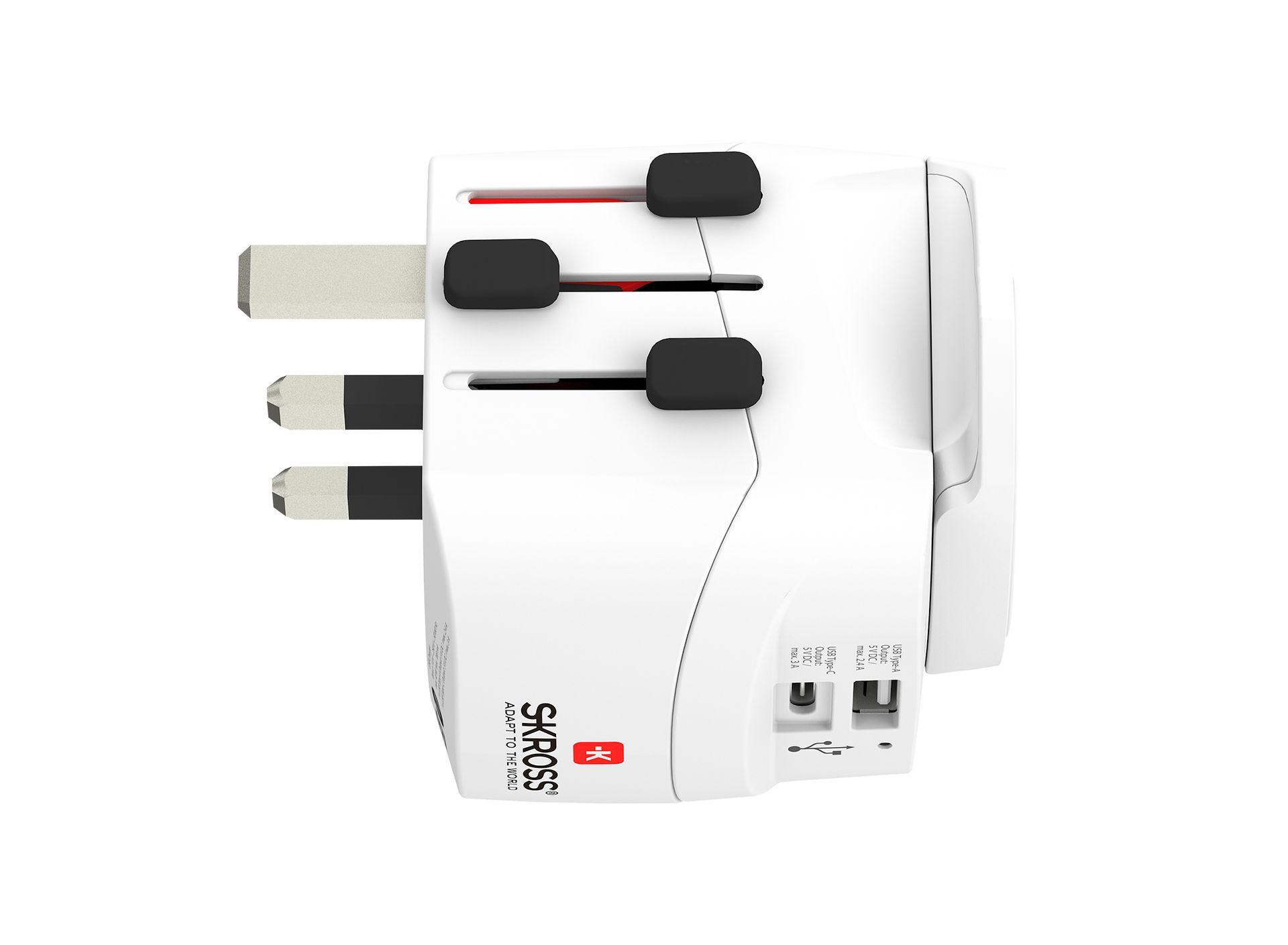 Skross PRO Light USB (AC) - World  travel adapter UK