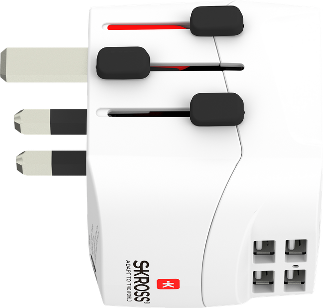 PRO Light USB Travel Adaptor, 4x USB A. 250V, 7A - 1.302471