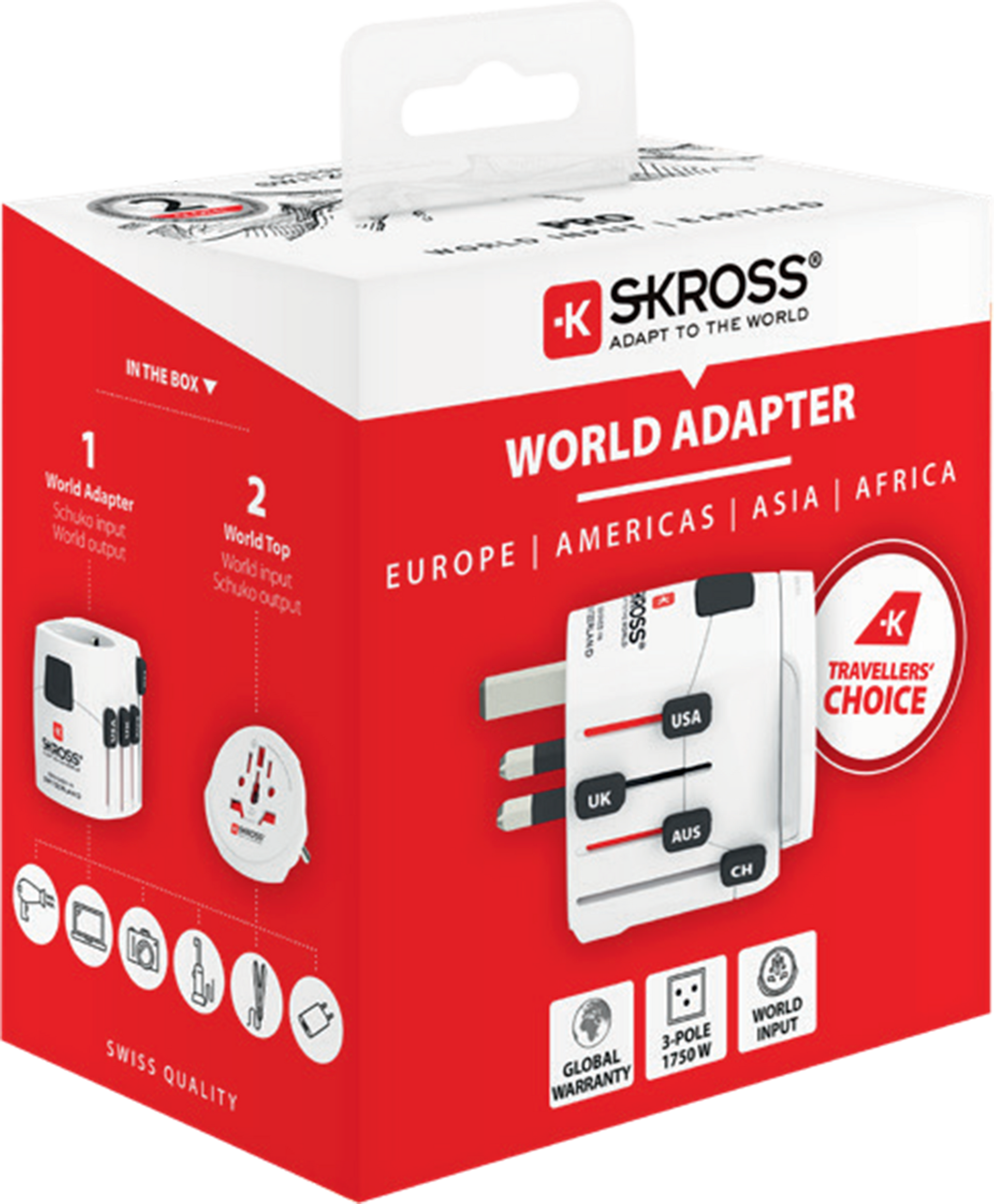 Skross 3-Pole PRO - World Travel Adapter Packaging