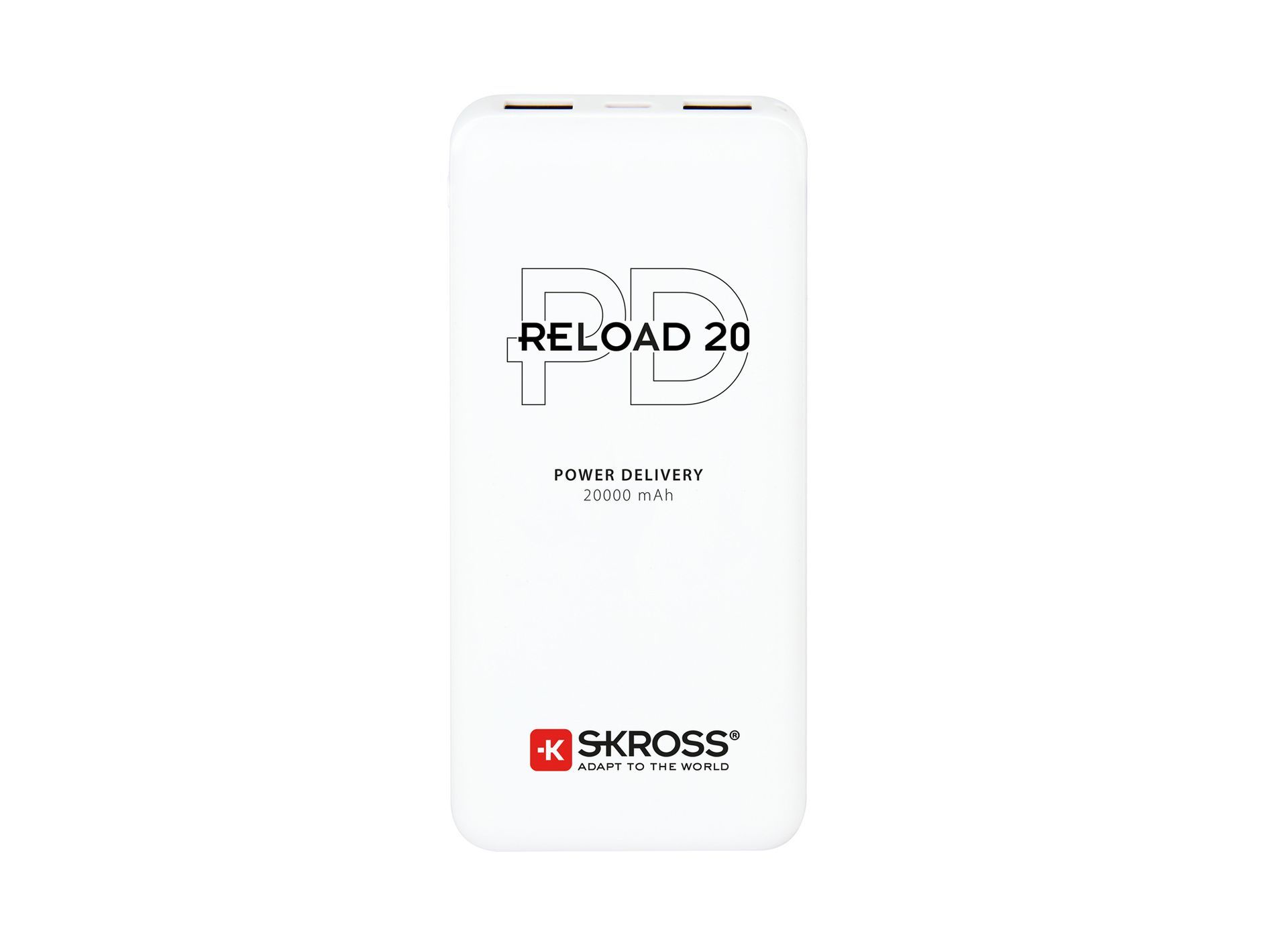 Skross power delivery 20,000 mAh power bank reload 20 PD front