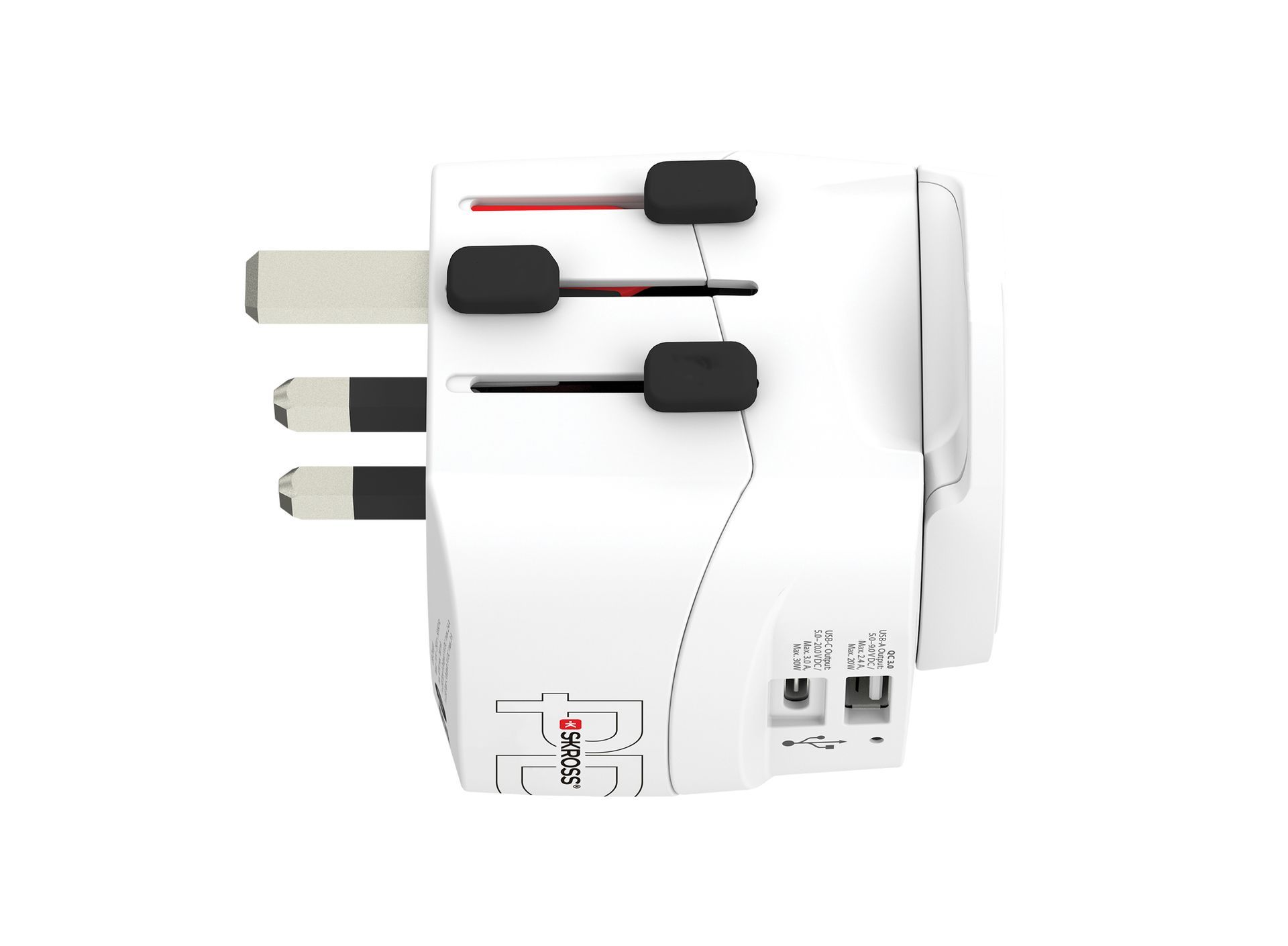 Skross PRO Light USB AC30PD - World travel adapter UK SKR-0167