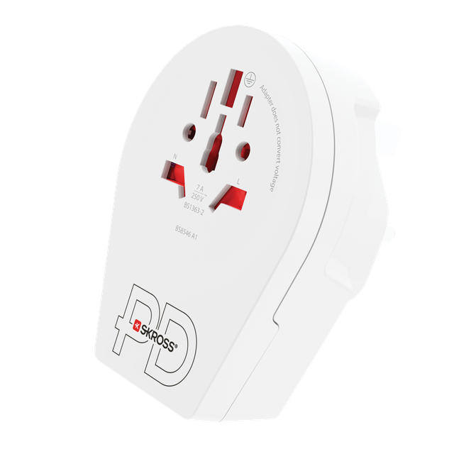 Cestovní adaptér Europe USB C20PD pro cizince v ČR USB-C PD 20W typ E/F