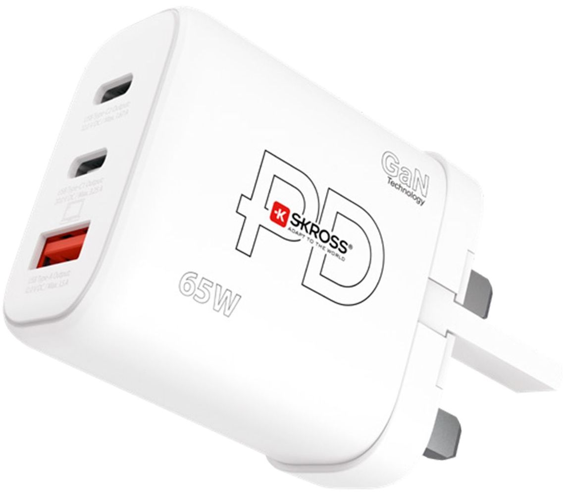 Skross USB Charger. Power Charger 65W GaN UK Front
